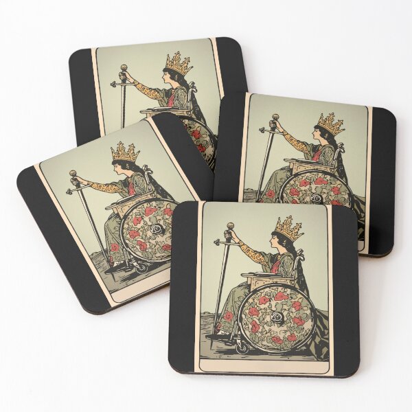 Item preview,  Queen of swords wheelchair tarot designed and sold by MendaciousMina.
