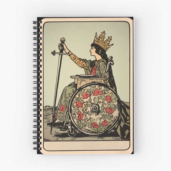 Item preview,  Queen of swords wheelchair tarot designed and sold by MendaciousMina.