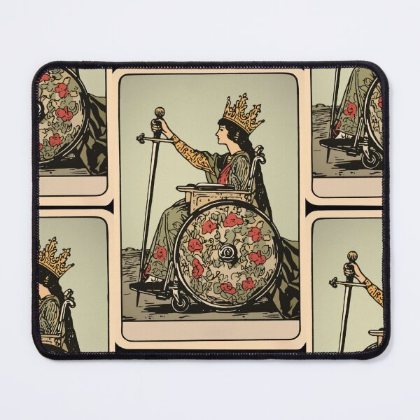 Item preview, Queen of swords wheelchair tarot designed and sold by MendaciousMina.
