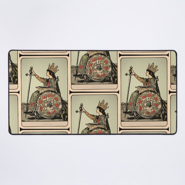 Item preview, Queen of swords wheelchair tarot designed and sold by MendaciousMina.