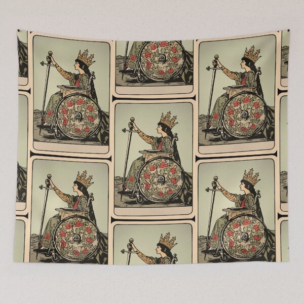 Item preview,  Queen of swords wheelchair tarot designed and sold by MendaciousMina.