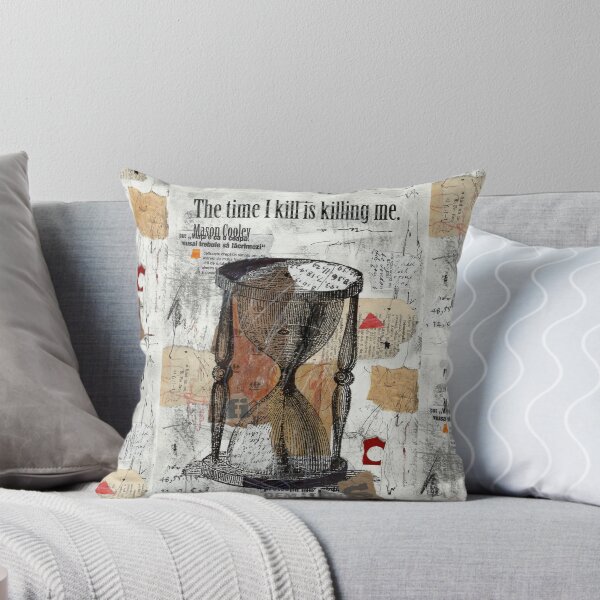 Item preview, The Time I Kill Is Killing Me – Artistic Hourglass Collage designed and sold by art2print.