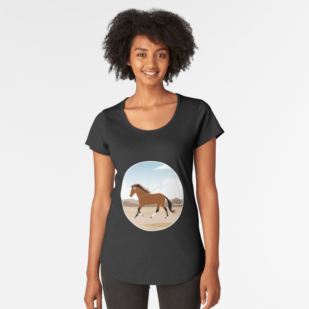 Aperçu de l'œuvre T-shirt premium échancré créée et vendue par WebEquitation.