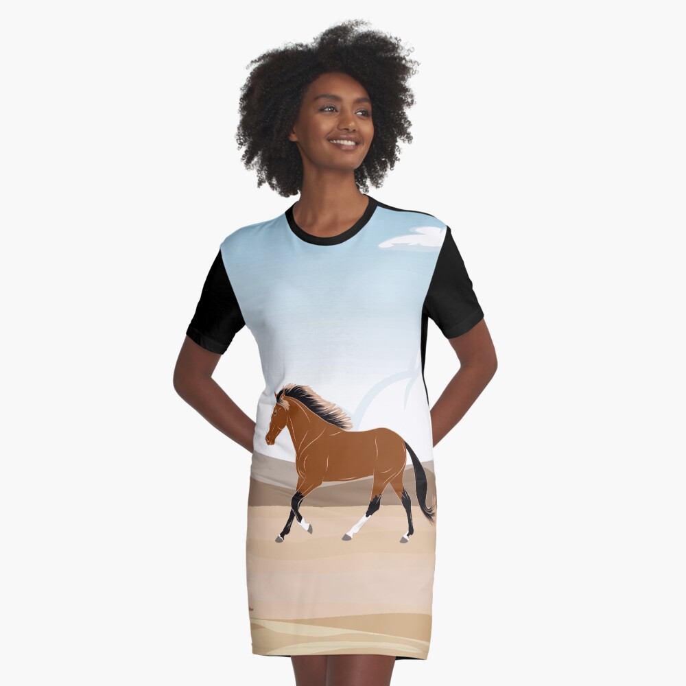Aperçu de l'œuvre Robe t-shirt créée et vendue par WebEquitation.