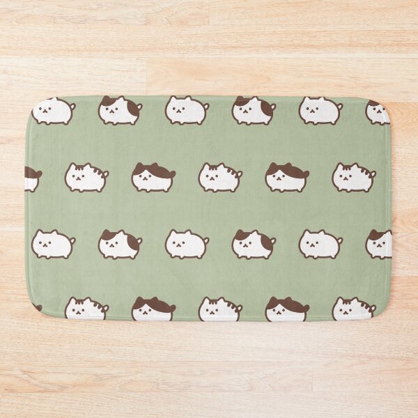 Item preview, Plump Cats Pattern / Pistachio Green designed and sold by Yuru Pals.