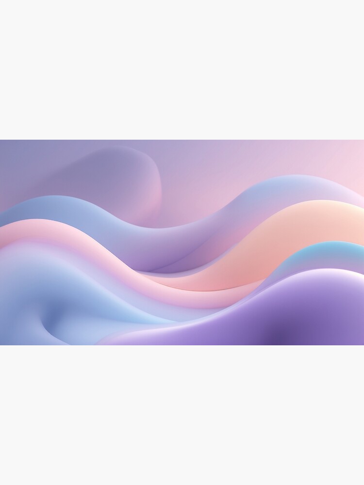 Thumbnail 3 of 3, Canvas Print, Dreamy Pastel Waves – Soft Abstract Aesthetic designed and sold by PixelsArtst.