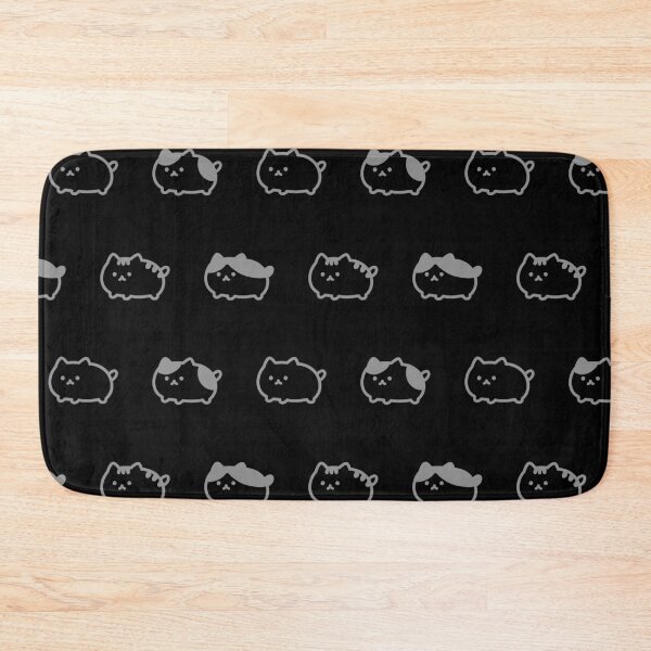 Item preview, Plump Cats Pattern / Black Gray designed and sold by Yuru Pals.