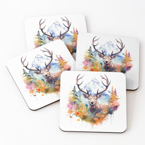 Item preview, Majestic Stag Mountain Flowers designed and sold by RockFireMerch.