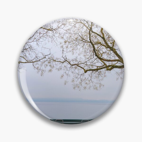 Item preview, Waterfront with Bare Tree and Bench on Lake Neuchatel designed and sold by Mats Silvan.