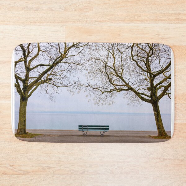 Item preview, Waterfront with Bare Tree and Bench on Lake Neuchatel designed and sold by Mats Silvan.