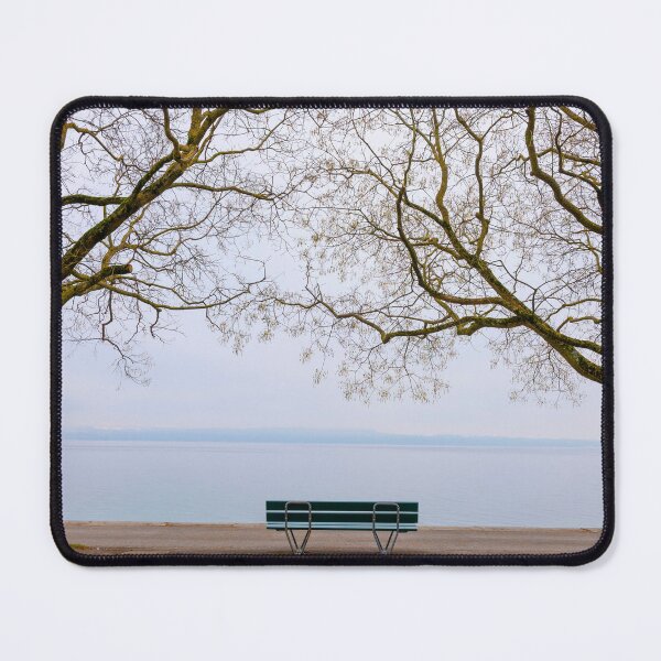 Item preview, Waterfront with Bare Tree and Bench on Lake Neuchatel designed and sold by Mats Silvan.