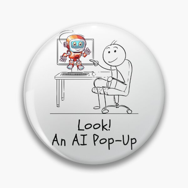 Item preview, Funny Look!  An Artificial Intelligence (AI) Pop-Up Cartoon. designed and sold by MPC-Mince-Pies.