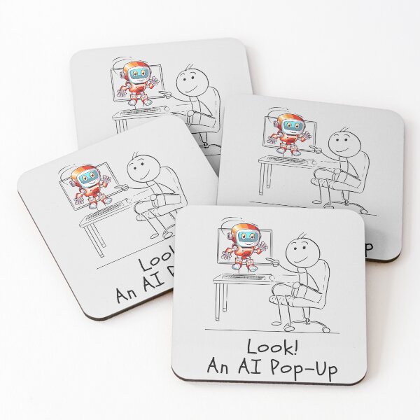 Item preview, Funny Look!  An Artificial Intelligence (AI) Pop-Up Cartoon. designed and sold by MPC-Mince-Pies.