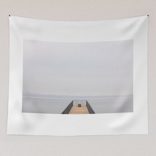 Item preview, Waterfront and a Pier on Lake Neuchatel in a Foggy Winter day designed and sold by Mats Silvan.