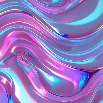Artwork thumbnail, Iridescent Waves – Futuristic Liquid Chrome by PixelsArtist.com