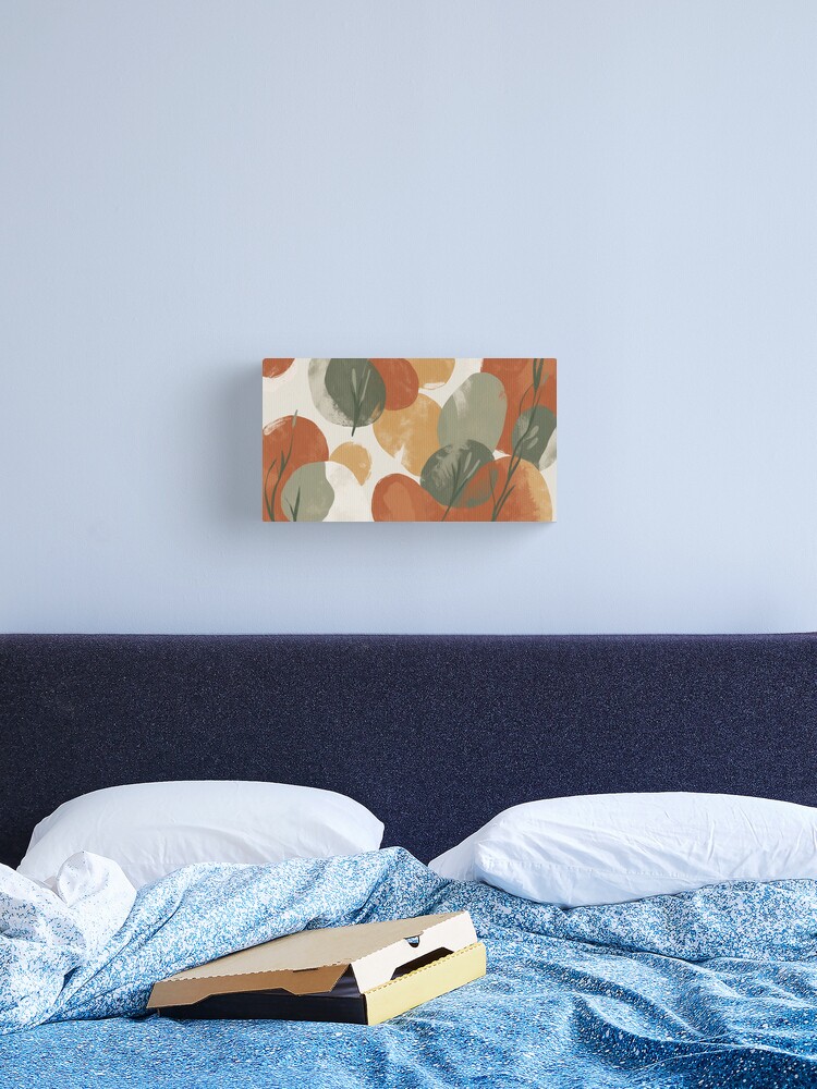 Thumbnail 2 of 3, Canvas Print, Autumn Breeze – Abstract Botanical Art designed and sold by PixelsArtst.