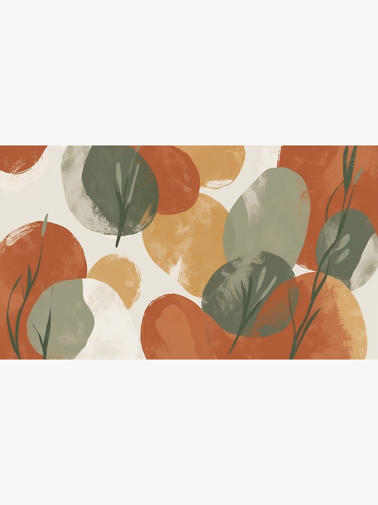 Thumbnail 3 of 3, Canvas Print, Autumn Breeze – Abstract Botanical Art designed and sold by PixelsArtst.
