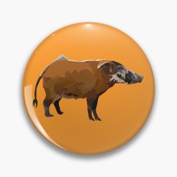 Item preview, R is for Red River Hog, Red River Hog Illustration – Cute Wild Pig Animal Art designed and sold by PrettylittlepastelUk.