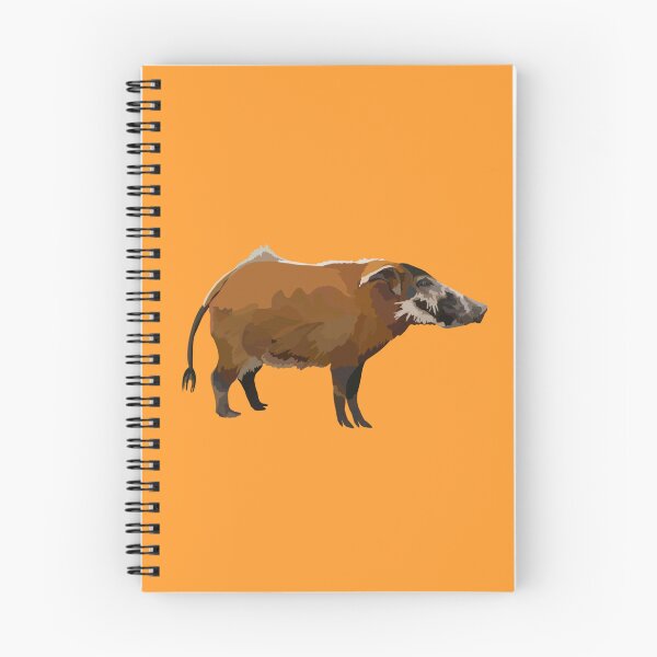 Item preview, R is for Red River Hog, Red River Hog Illustration – Cute Wild Pig Animal Art designed and sold by PrettylittlepastelUk.