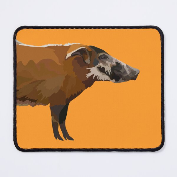 Item preview, R is for Red River Hog, Red River Hog Illustration – Cute Wild Pig Animal Art designed and sold by PrettylittlepastelUk.