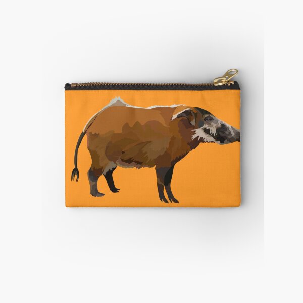 Item preview, R is for Red River Hog, Red River Hog Illustration – Cute Wild Pig Animal Art designed and sold by PrettylittlepastelUk.