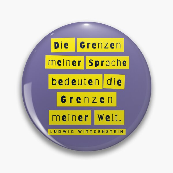 Item preview, Ludwig Wittgenstein quote: Die Grenzen meiner Sprache bedeuten die Grenzen meiner Welt. designed and sold by artbleed.