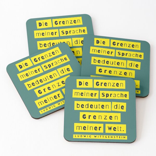 Item preview, Ludwig Wittgenstein quote: Die Grenzen meiner Sprache bedeuten die Grenzen meiner Welt. designed and sold by artbleed.