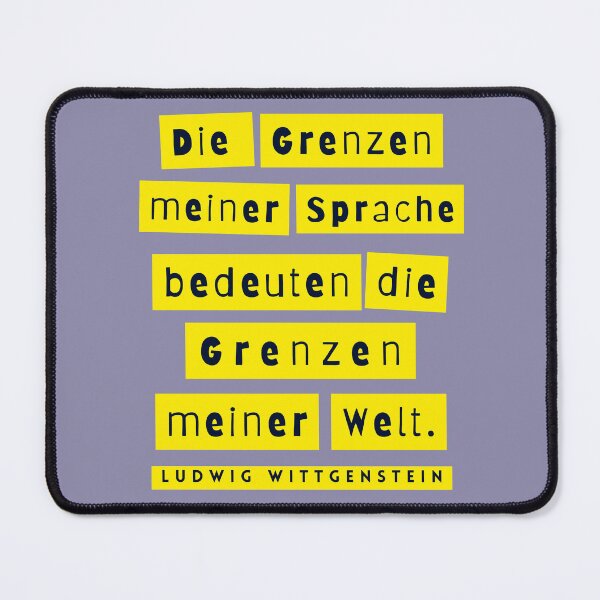 Item preview, Ludwig Wittgenstein quote: Die Grenzen meiner Sprache bedeuten die Grenzen meiner Welt. designed and sold by artbleed.