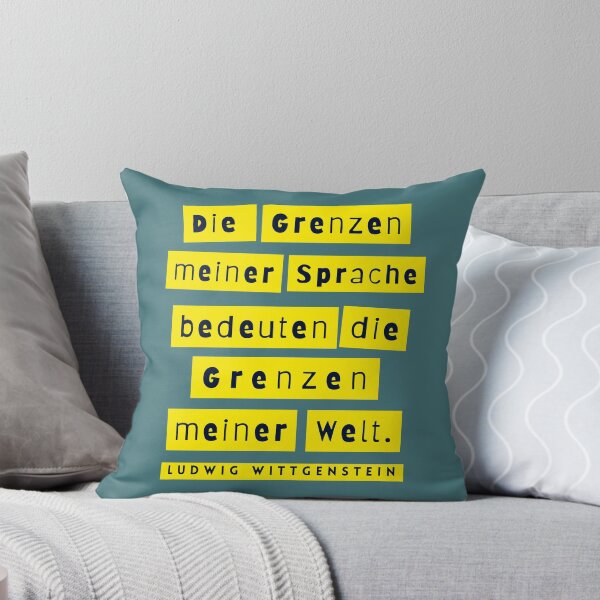 Item preview, Ludwig Wittgenstein quote: Die Grenzen meiner Sprache bedeuten die Grenzen meiner Welt. designed and sold by artbleed.