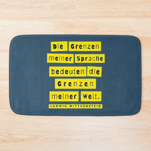 Item preview, Ludwig Wittgenstein quote: Die Grenzen meiner Sprache bedeuten die Grenzen meiner Welt. designed and sold by artbleed.