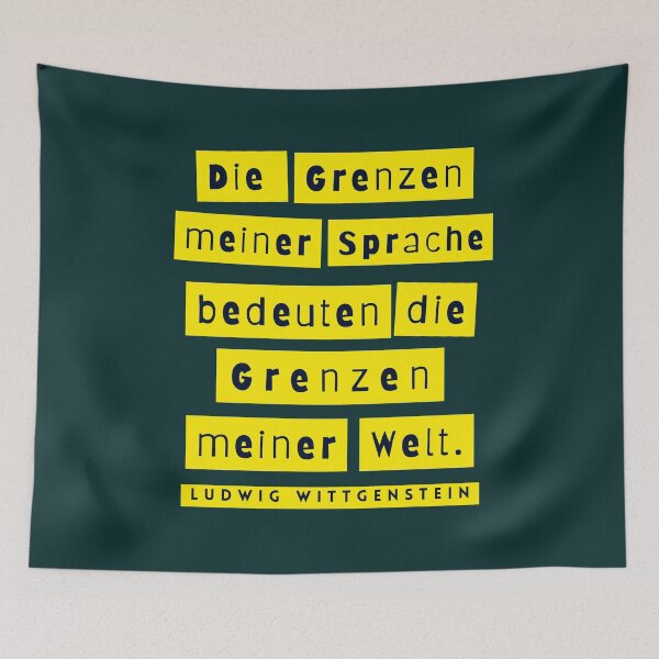 Item preview, Ludwig Wittgenstein quote: Die Grenzen meiner Sprache bedeuten die Grenzen meiner Welt. designed and sold by artbleed.