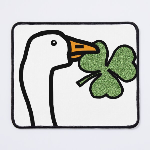 Item preview, Portrait of a Goose Stealing a Shamrock designed and sold by ellenhenry.