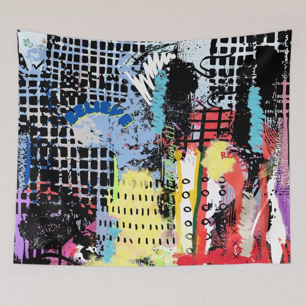 Item preview, Believe in the Chaos: A Bold Fusion of Color, Grids & Quantum Theory❤️ designed and sold by Art With Impact – Statement Art & Apparel for Deep Thinkers.