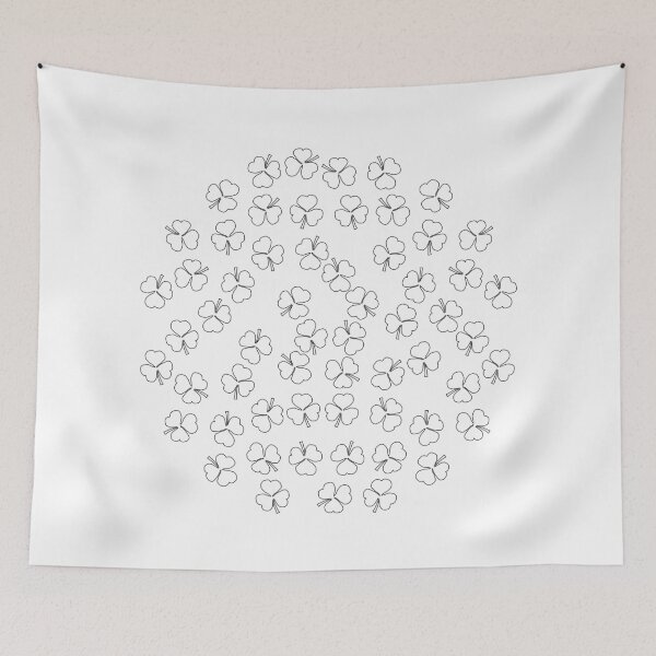 Item preview, Shamrocks Pattern Black Outline designed and sold by ellenhenry.
