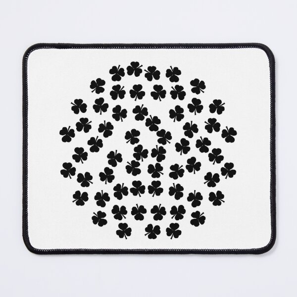 Item preview, Shamrocks Black Circle designed and sold by ellenhenry.