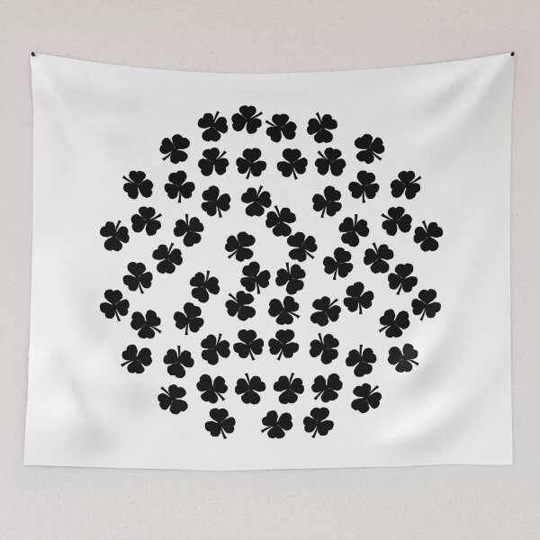 Item preview, Shamrocks Black Circle designed and sold by ellenhenry.