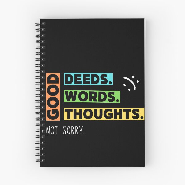 Item preview, Good Deeds, Words, Thoughts - Not Sorry Collection by Linavi designed and sold by Linavi.