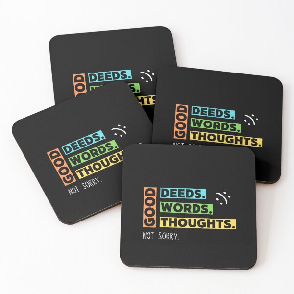 Item preview, Good Deeds, Words, Thoughts - Not Sorry Collection by Linavi designed and sold by Linavi.