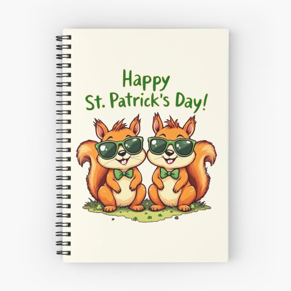 Item preview, St. Patrick’s Day Squirrel Duo designed and sold by SteadyRolling.
