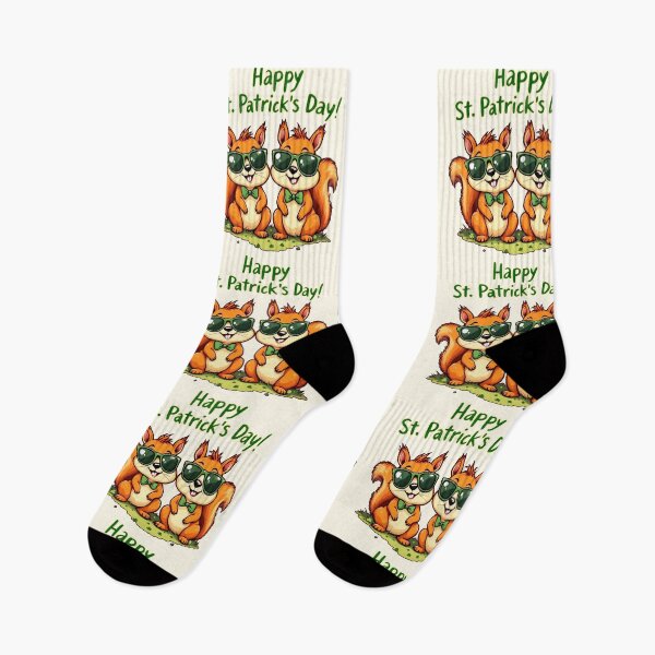 Item preview, St. Patrick’s Day Squirrel Duo designed and sold by SteadyRolling.
