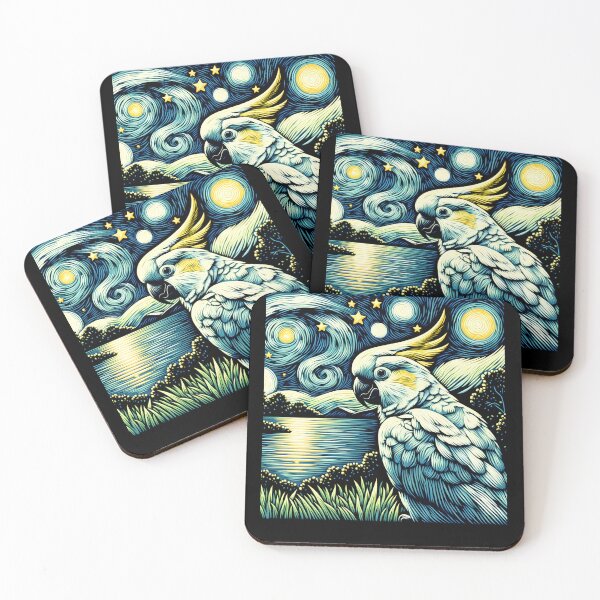 Item preview, Starry Night Cockatoo Parrot Van Gogh Bird Lover designed and sold by Kimberley King Art  King Art.