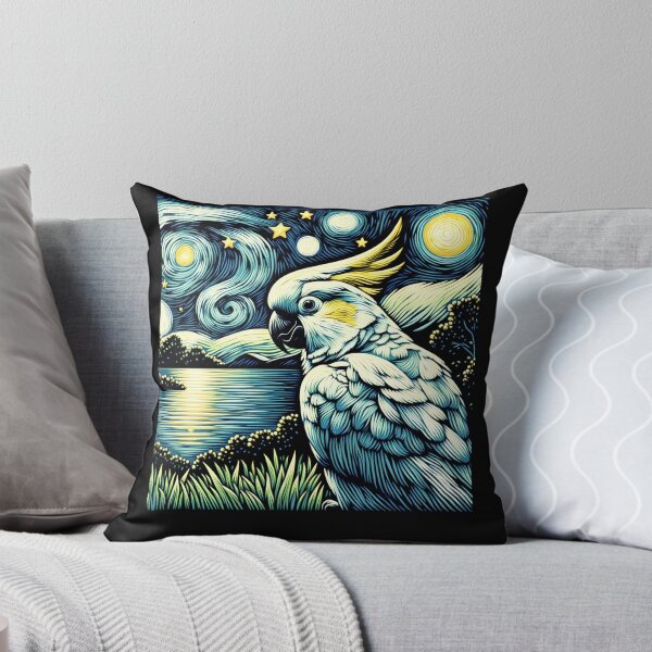 Item preview, Starry Night Cockatoo Parrot Van Gogh Bird Lover designed and sold by Kimberley King Art  King Art.