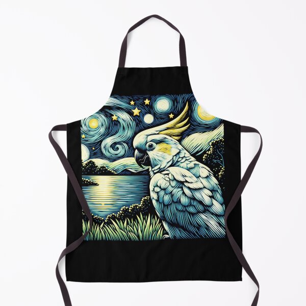 Item preview, Starry Night Cockatoo Parrot Van Gogh Bird Lover designed and sold by Kimberley King Art King Art.
