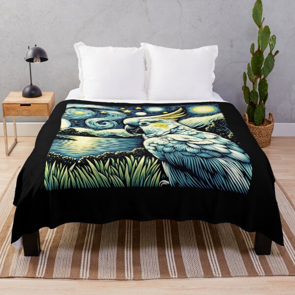 Item preview, Starry Night Cockatoo Parrot Van Gogh Bird Lover designed and sold by Kimberley King Art King Art.