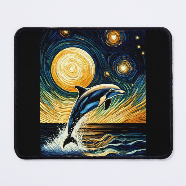 Item preview, Starry Night Dolphin Van Gogh Lover designed and sold by Kimberley King Art King Art.