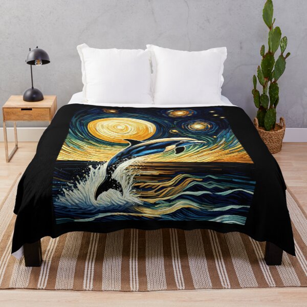 Item preview, Starry Night Dolphin Van Gogh Lover designed and sold by Kimberley King Art  King Art.