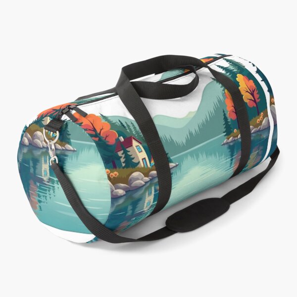 Item preview, Landscape Of A Riverside House In Autumn. designed and sold by MigWhimsy.