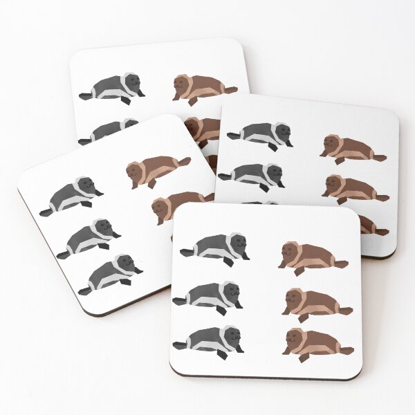 Item preview, male ribbon seal and female ribbon seal multiples set designed and sold by histriophoca.