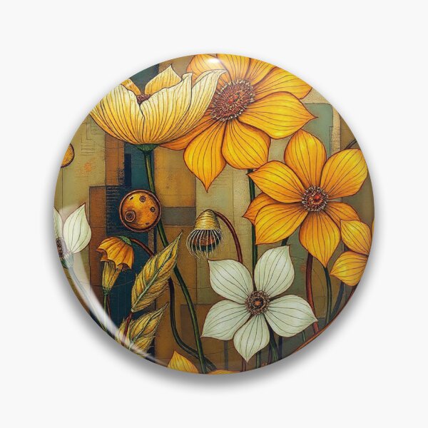 Item preview, A Beautiful Flower Garden painting inspired by Gustav Klimt designed and sold by Vintage Designs +.