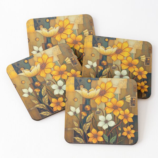 Item preview, A Beautiful Flower Garden painting inspired by Gustav Klimt designed and sold by Vintage Designs +.